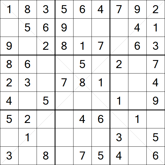 Sudoku X - Simple