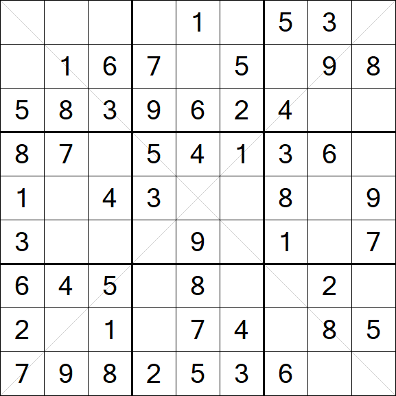 Sudoku X - Simple