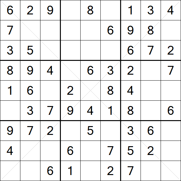 Sudoku X - Simple
