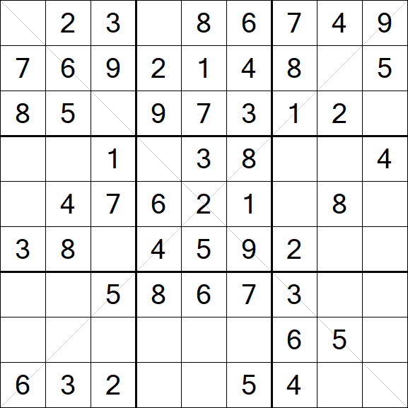 Sudoku X - Easy