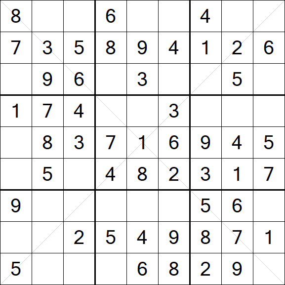 Sudoku X - Simple