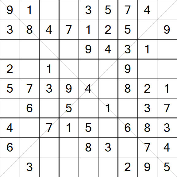 Sudoku X - Simple