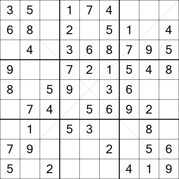 Sudoku X - Einfach