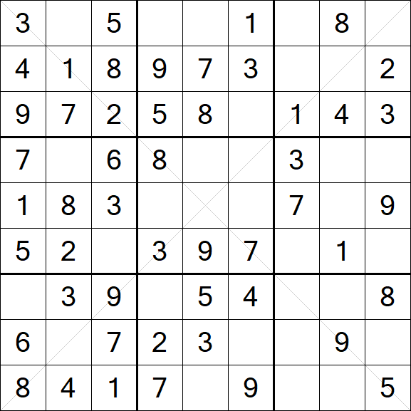 Sudoku X - Einfach