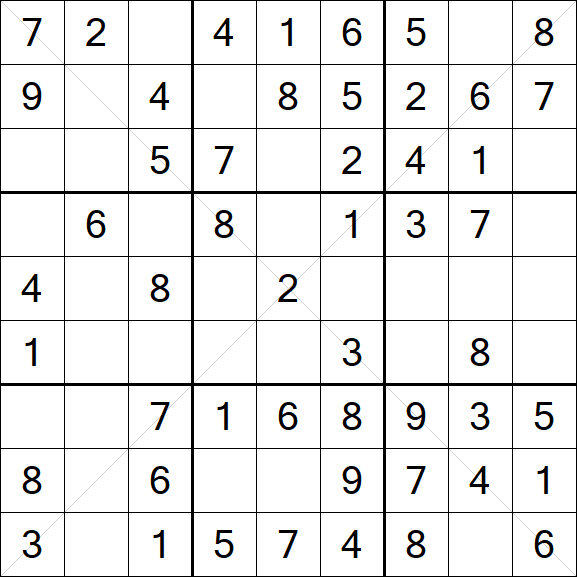 Sudoku X - Easy