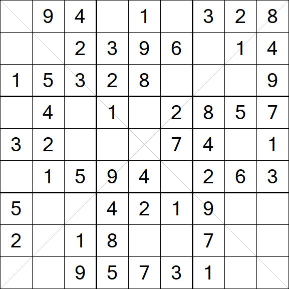 Sudoku X - Einfach