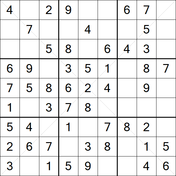 Sudoku X - Einfach