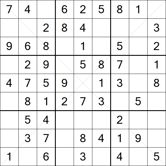Sudoku X - Einfach
