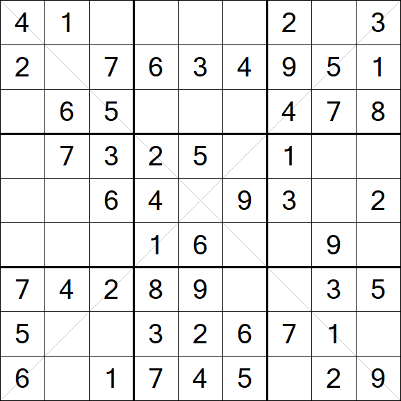 Sudoku X - Einfach