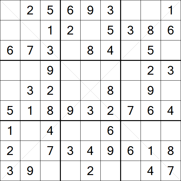 Sudoku X - Fácil