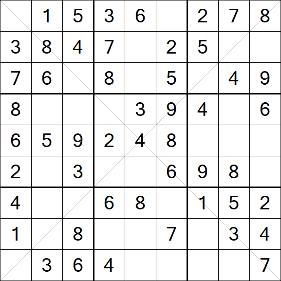 Sudoku X - Fácil