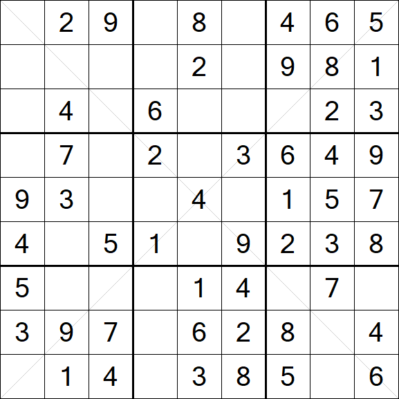 Sudoku X - Fácil