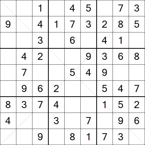 Sudoku X - Easy
