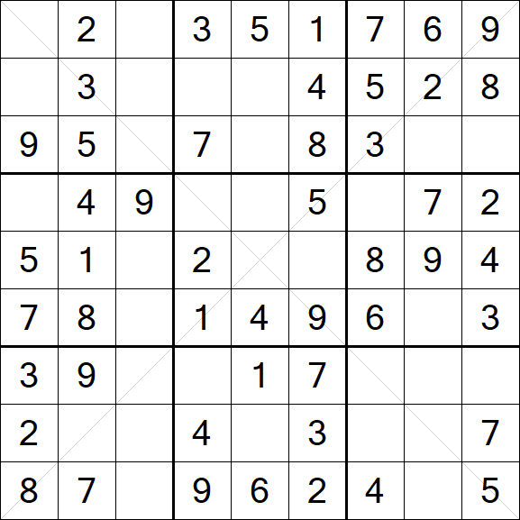 Sudoku X - Fácil