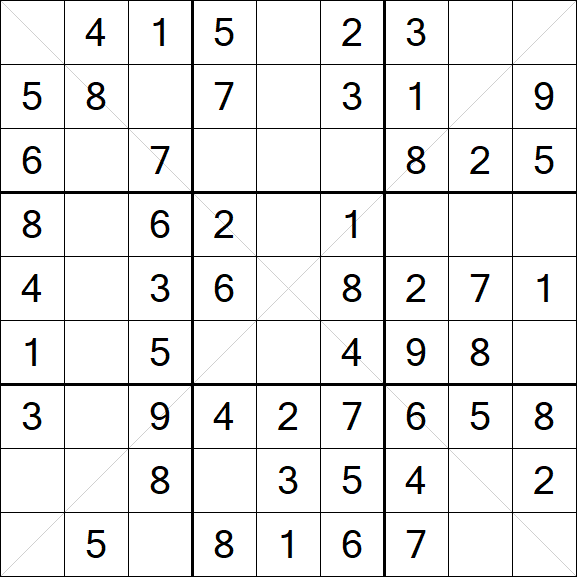 Sudoku X - Fácil