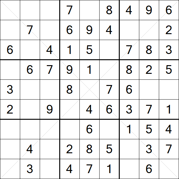 Sudoku X - Fácil