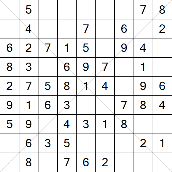 Sudoku X - Fácil