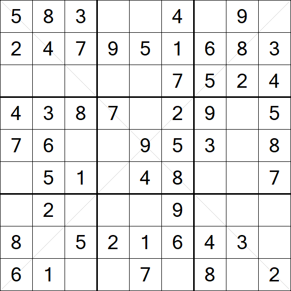 Sudoku X - Fácil