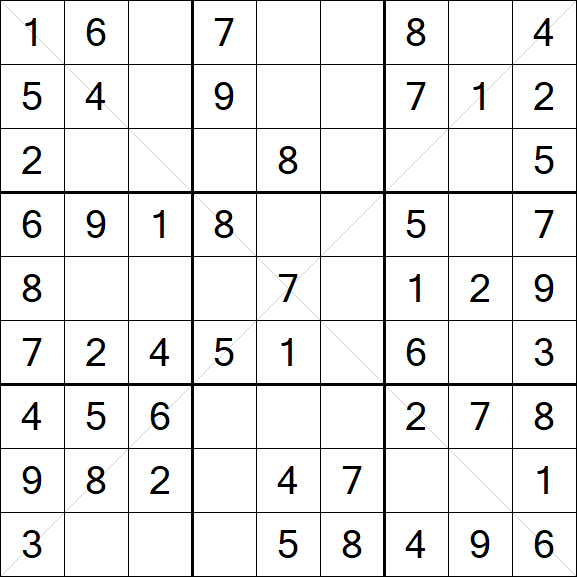 Sudoku X - Fácil