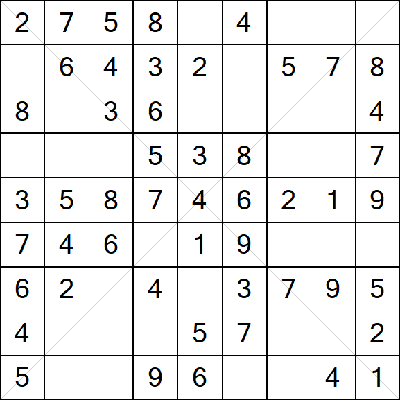 Sudoku X - Fácil