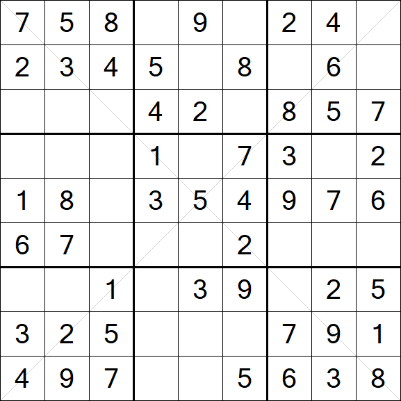 Sudoku X - Fácil