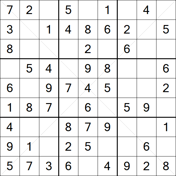 Sudoku X - Fácil