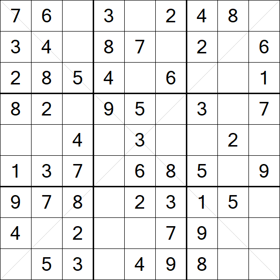 Sudoku X - Fácil