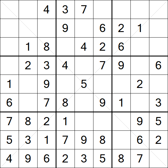 Sudoku X - Fácil