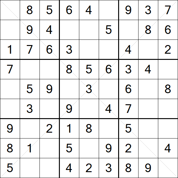 Sudoku X - Fácil