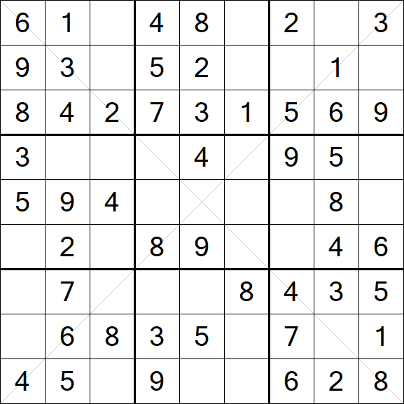 Sudoku X - Fácil
