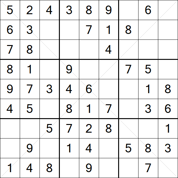 Sudoku X - Fácil