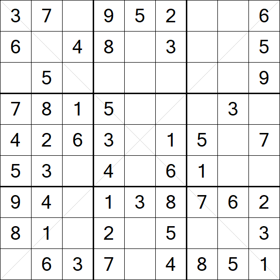Sudoku X - Fácil