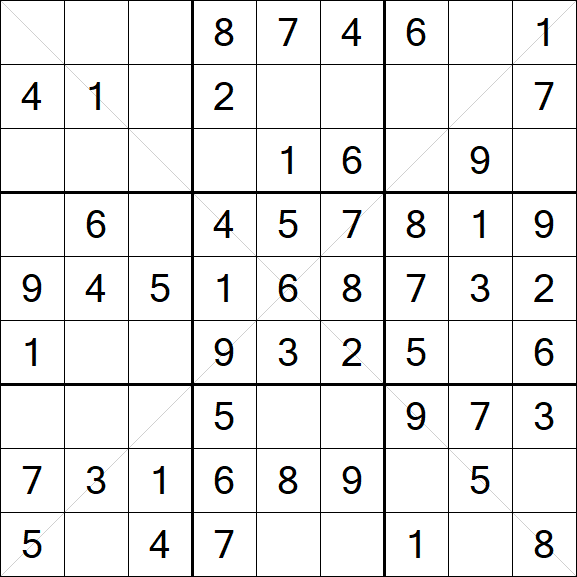 Sudoku X - Fácil