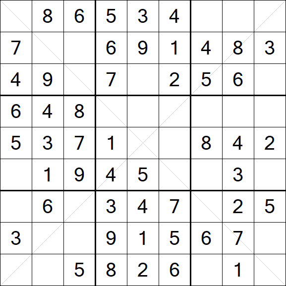 Sudoku X - Fácil