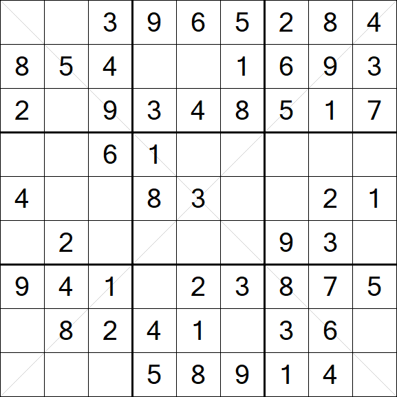 Sudoku X - Fácil