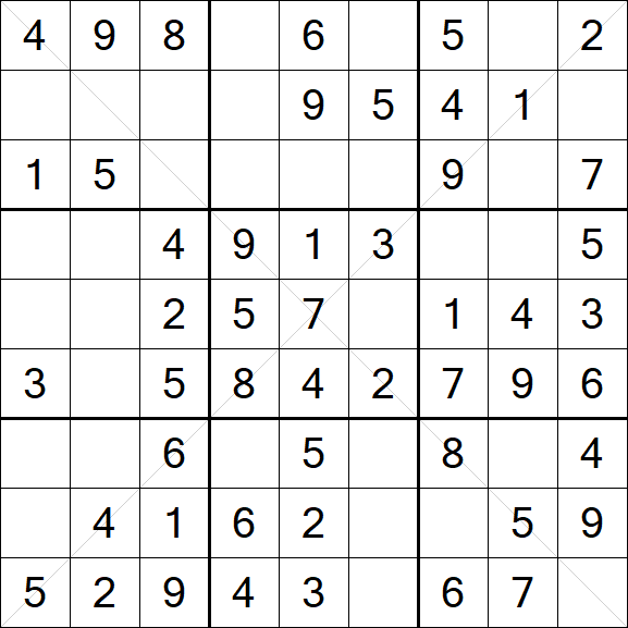 Sudoku X - Fácil