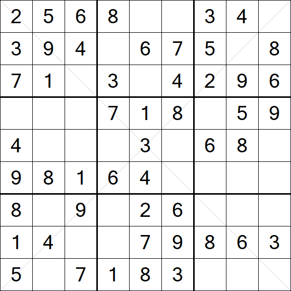 Sudoku X - Fácil