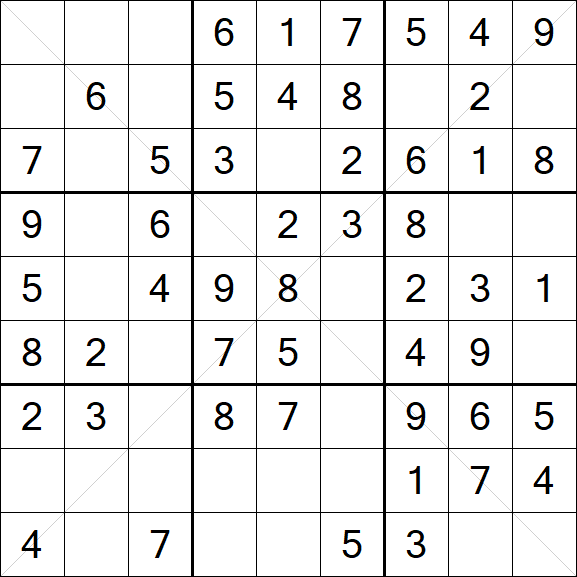 Sudoku X - Fácil