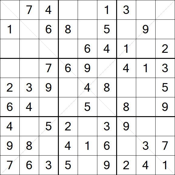 Sudoku X - Fácil