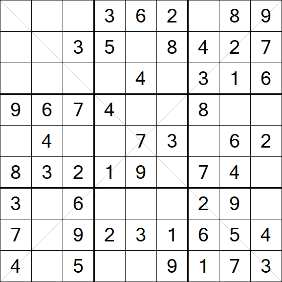 Sudoku X - Fácil