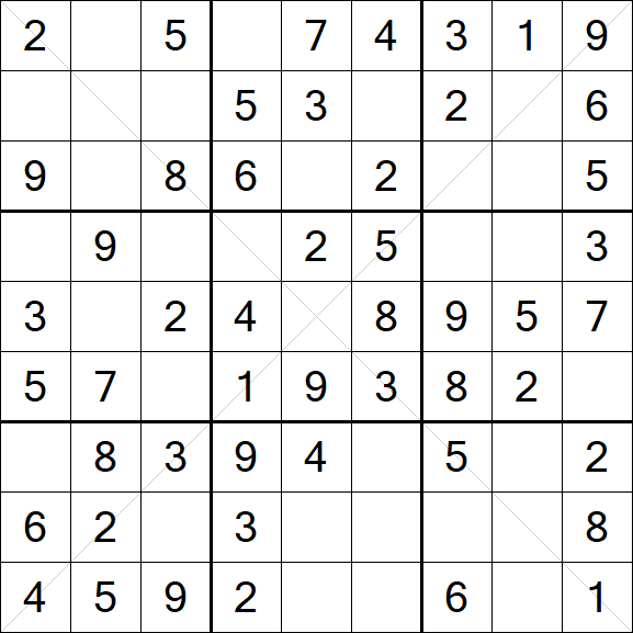 Sudoku X - Fácil