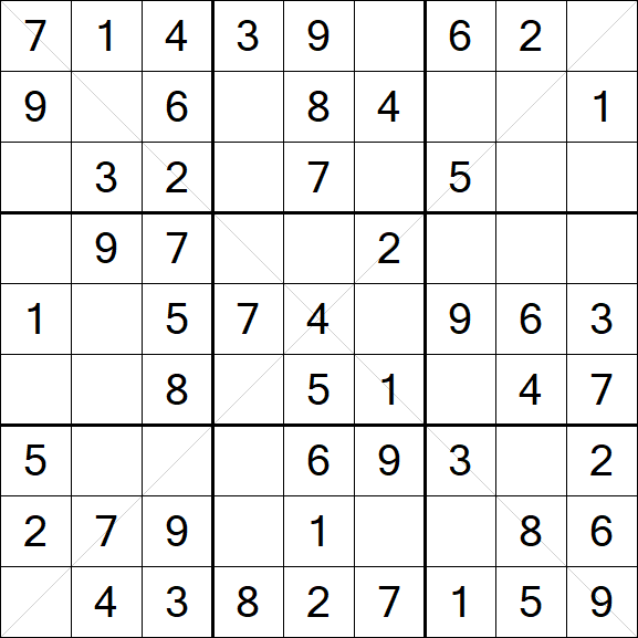 Sudoku X - Fácil