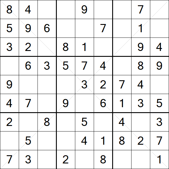 Sudoku X - Fácil