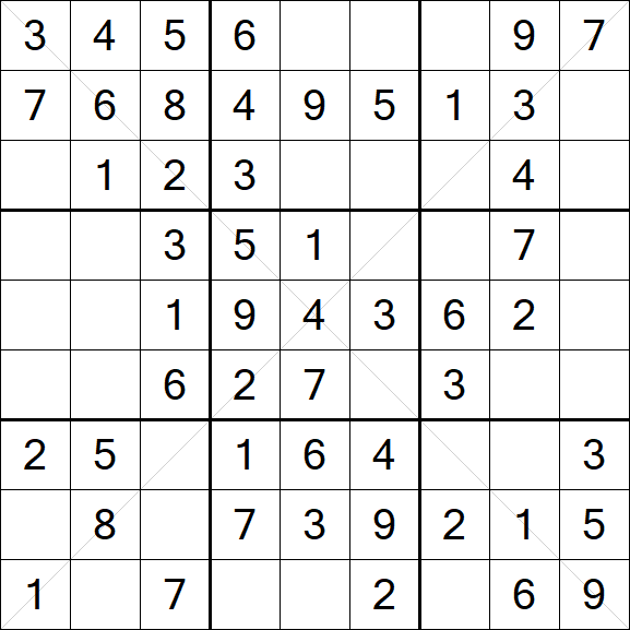 Sudoku X - Fácil