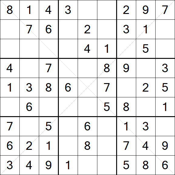 Sudoku X - Easy