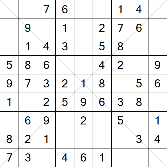 Sudoku X - Fácil
