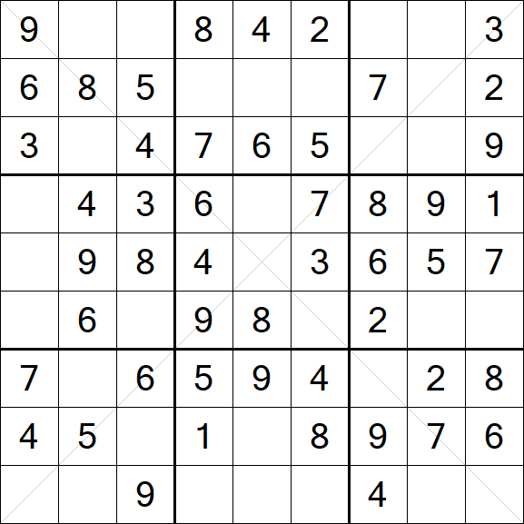 Sudoku X - Fácil