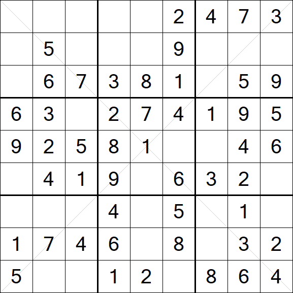 Sudoku X - Fácil