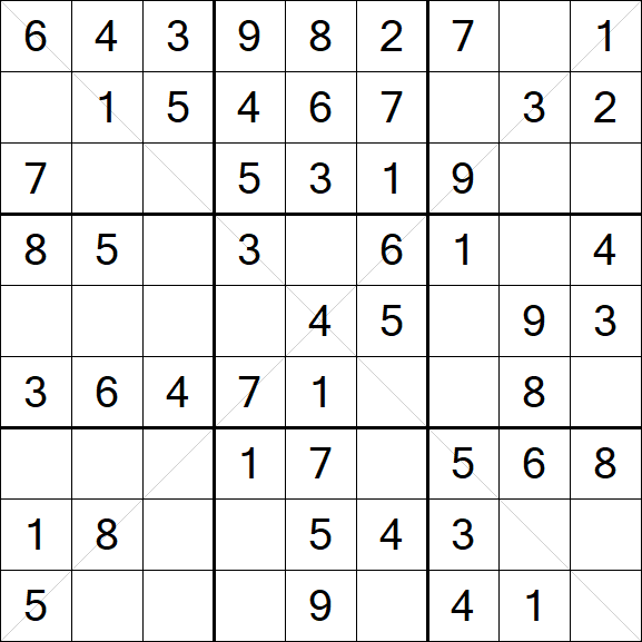 Sudoku X - Fácil