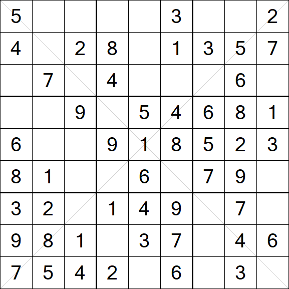 Sudoku X - Fácil